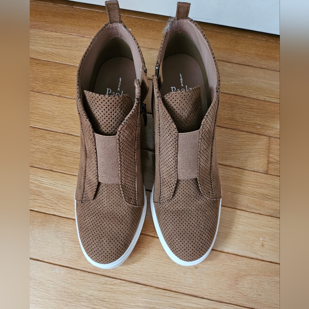 Linea Paolo Felicia Suede Wedge Sneaker